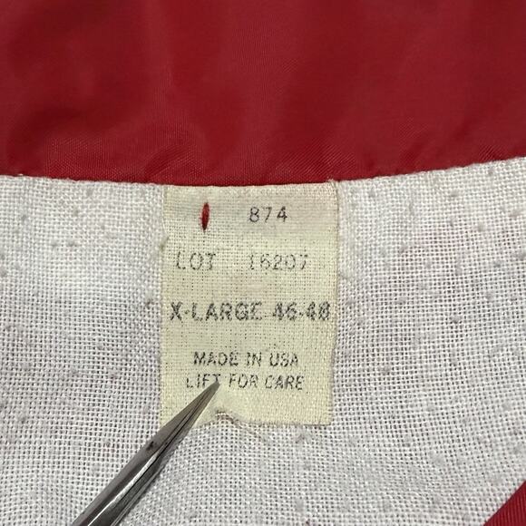 Vintage 80s Alabama Crimson Tide Lined Red Coach Jacket XL - Picture 3 of 6